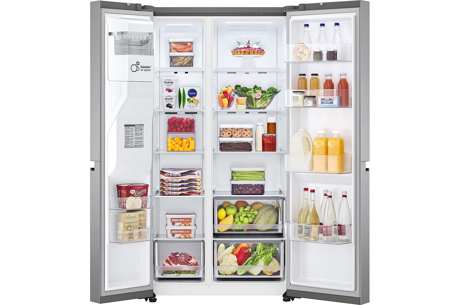 LG NatureFRESH™ American-style Fridge Freezer – Stainless Steel
