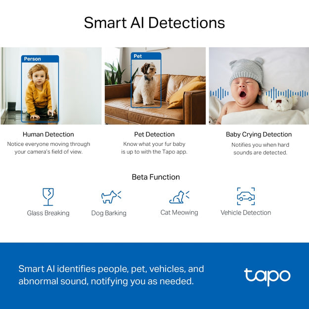 Tapo C220 Pan/Tilt AI Home Security Wi-Fi Camera | Tapo-C220