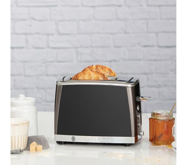 Russell Hobbs Matte Black 2‑Slice Toaster
