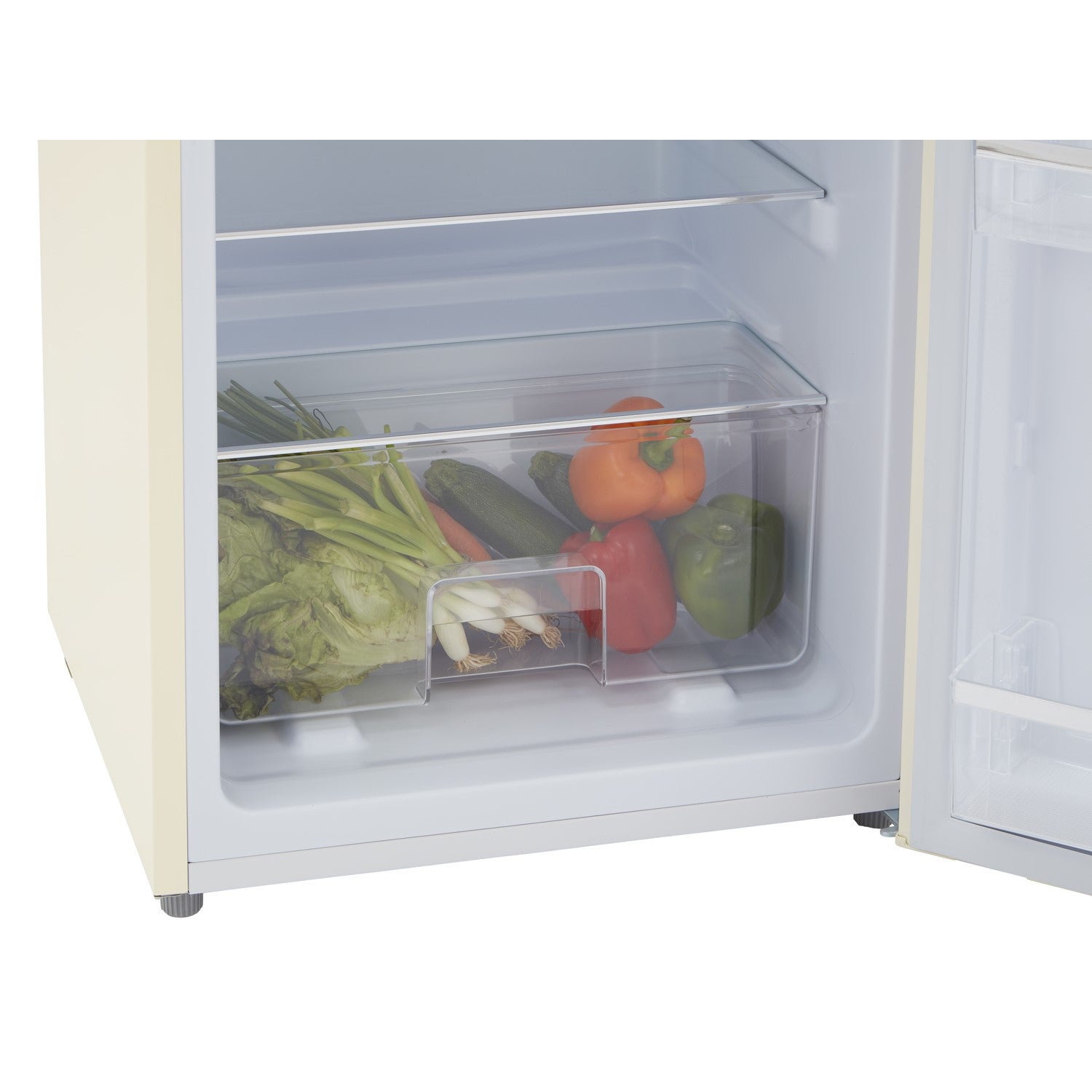 BETTY-BARLEY Retro 55cm freestanding top mount fridge freezer