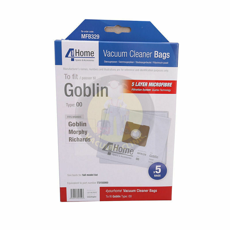MicroFibre Vacuum Bags for Goblin / Morphy Richards | MFB329