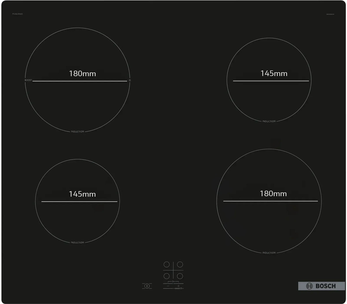 Bosch Series 2 60cm 4 Zone Induction Hob - Black | PUG61RAA5B