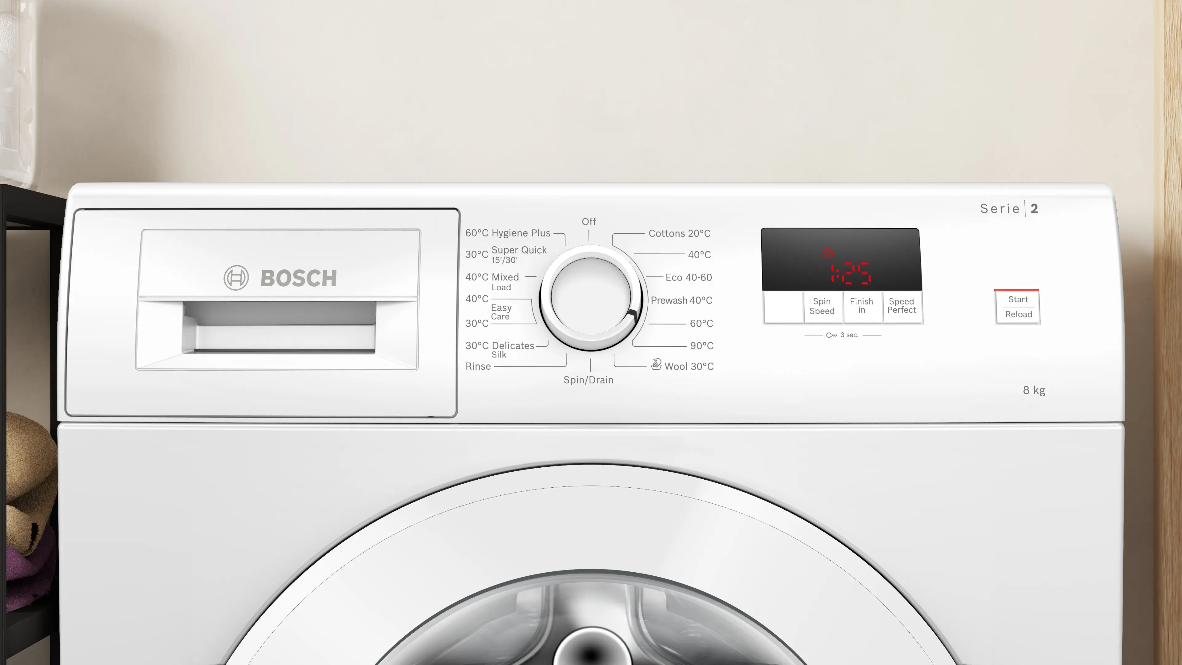 Bosch Series 2 8KG 1400 Spin Washing Machine WGE03408GB