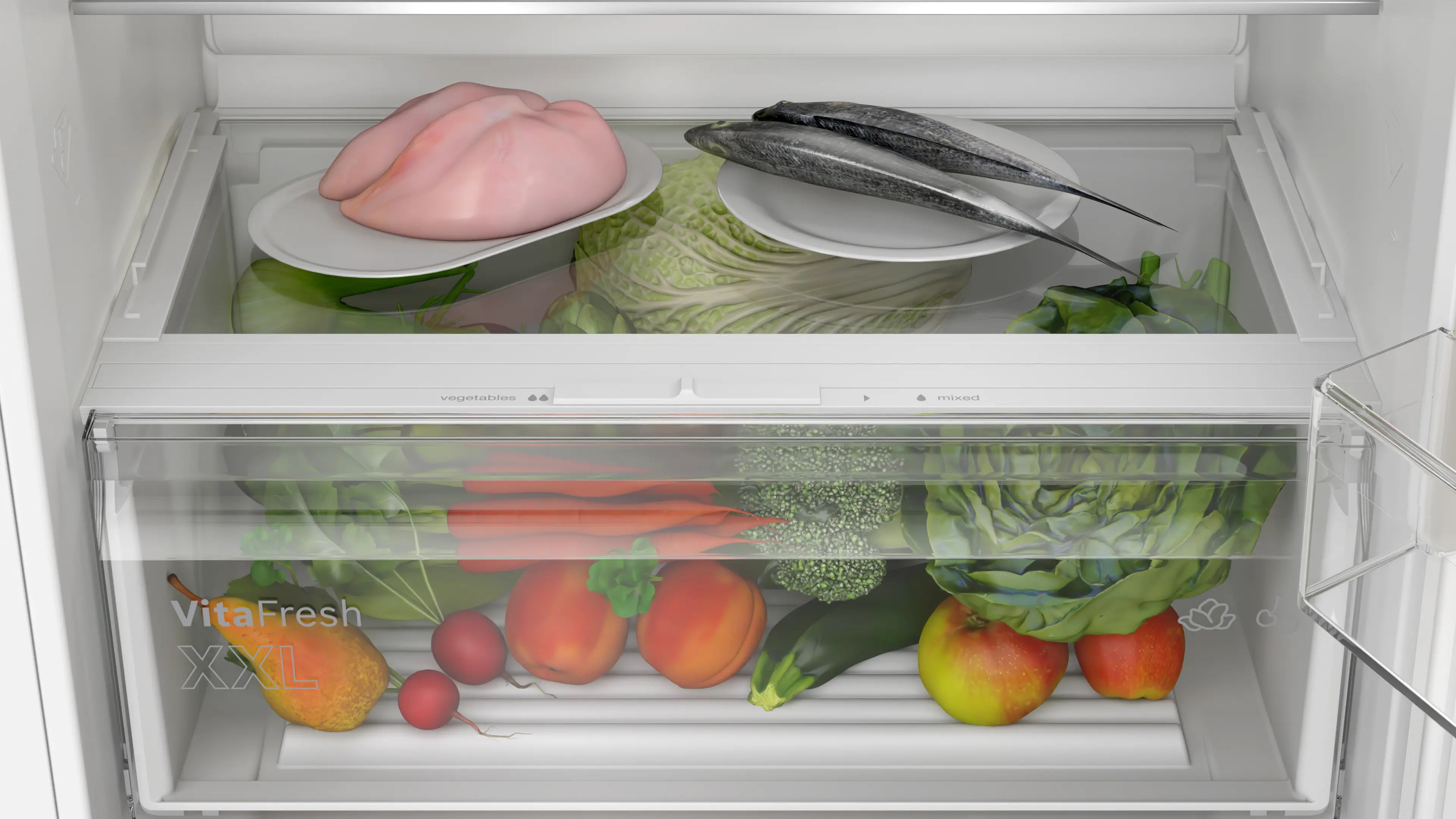 Bosch Series 2 383L Integrated No Frost Fridge Freezer | KBN96NSE1G