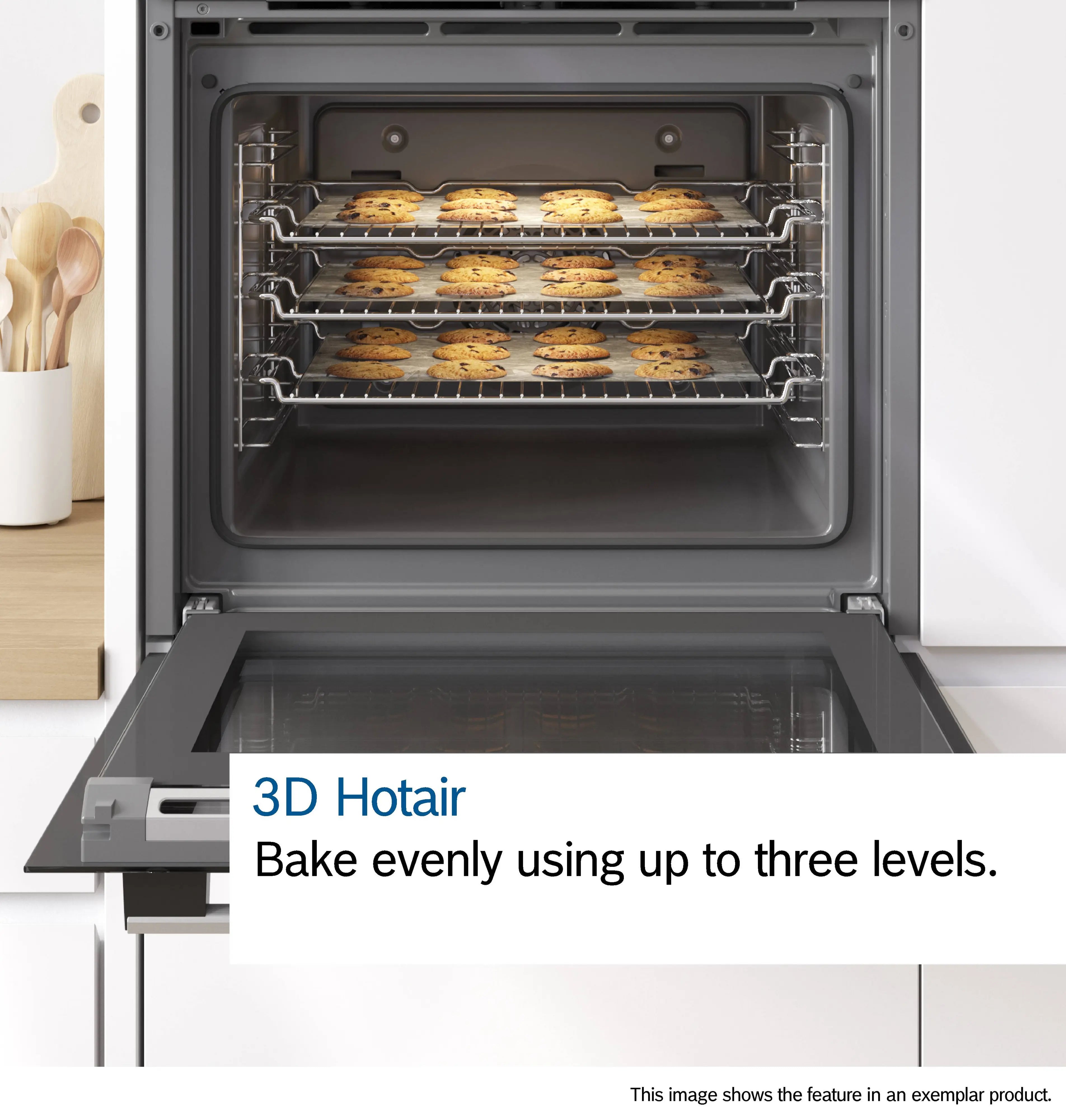 BOSCH SERIES 4 34/71LITRE BUILT IN DOUBLE OVEN - BLACK