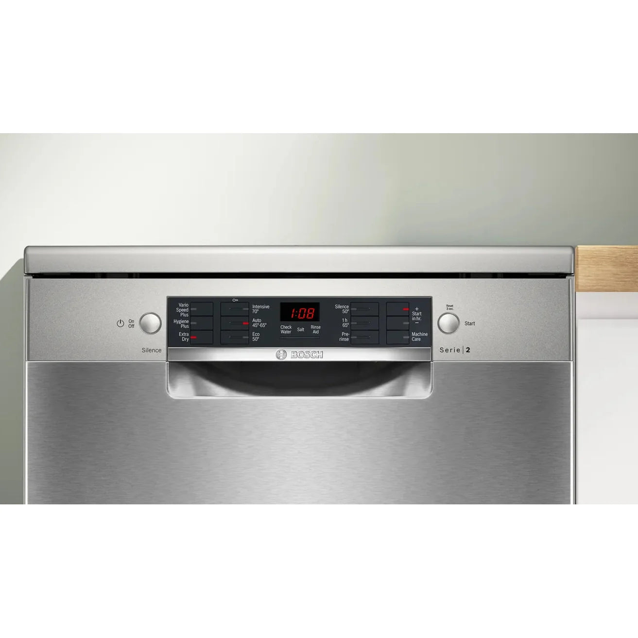 Bosch Series 2 free-standing dishwasher 60 cm Brushed steel anti-fingerprint | SMS26AI08G Bosch Dishwasher Ben Sweeney Electrical Euronics