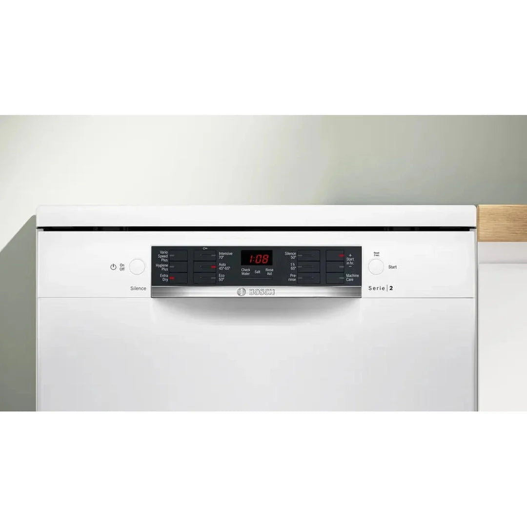 Bosch Series 2 free-standing dishwasher 60 cm White | SMS26AW08G Bosch Dishwasher Ben Sweeney Electrical Euronics