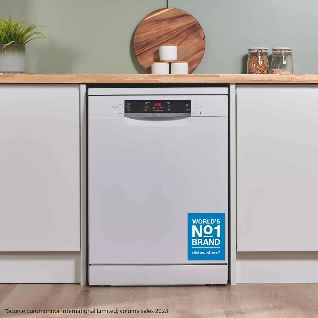 Bosch Series 2 free-standing dishwasher 60 cm White | SMS26AW08G Bosch Dishwasher Ben Sweeney Electrical Euronics