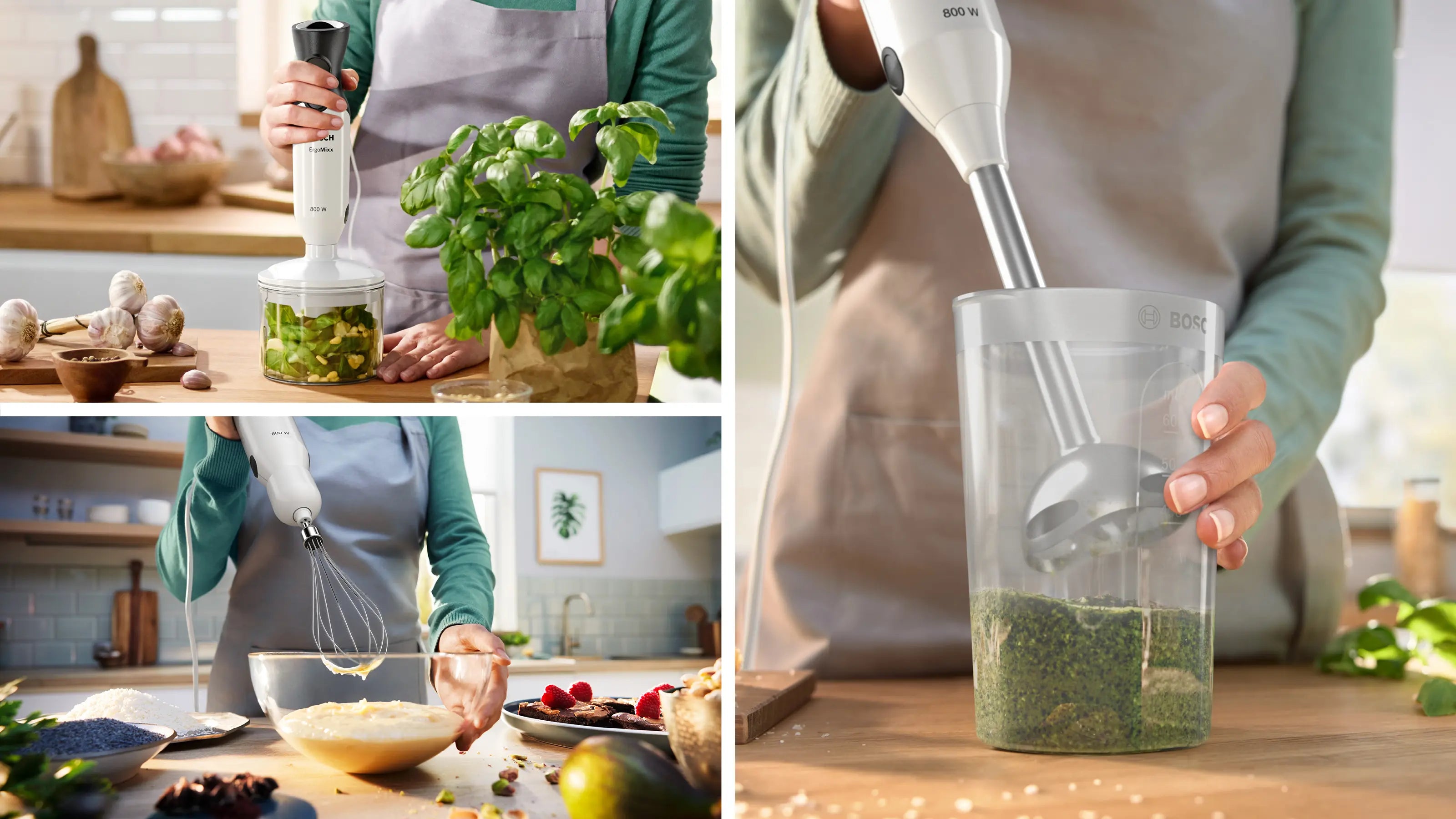Hand blender ErgoMixx 800 W White, Anthracite