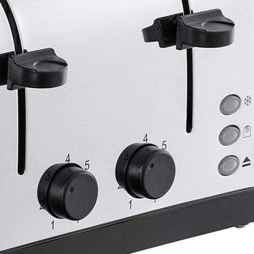 Russell Hobbs Stainless Steel 4 Slice Toaster - Black | 28360