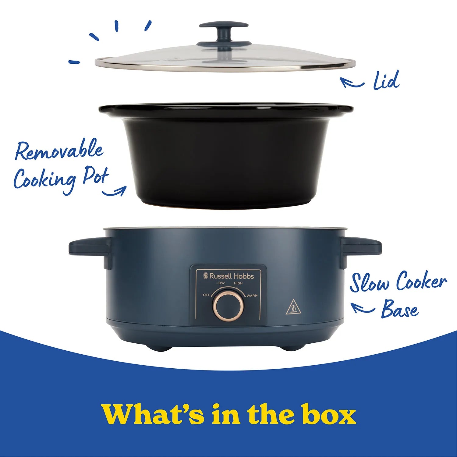 Russell Hobbs 28780 Slow Cooker - Navy Blue