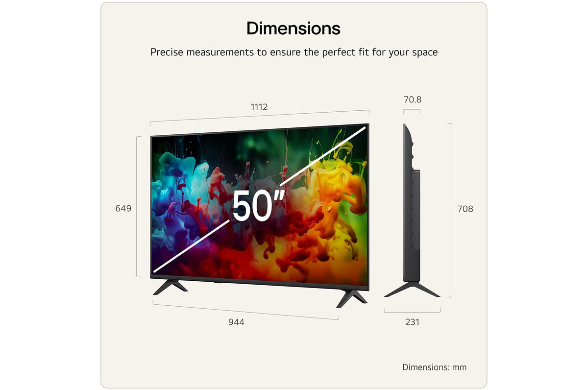 LG 50" QNED72 QNED AI Mini LED 4K Smart TV (2026) | 50QNED72B6B.AEI