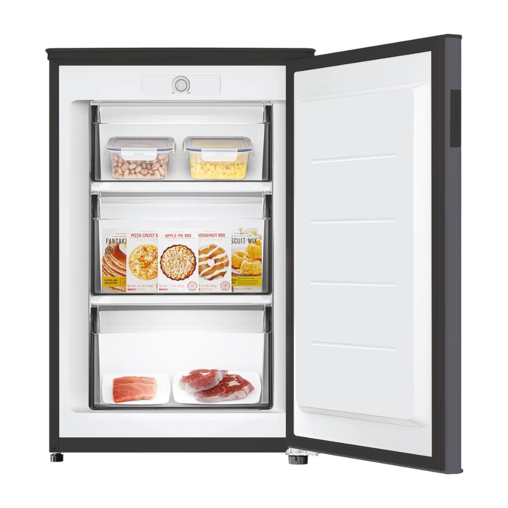 Hoover 85 L Undercounter Upright Freezer – Silver/Graphite