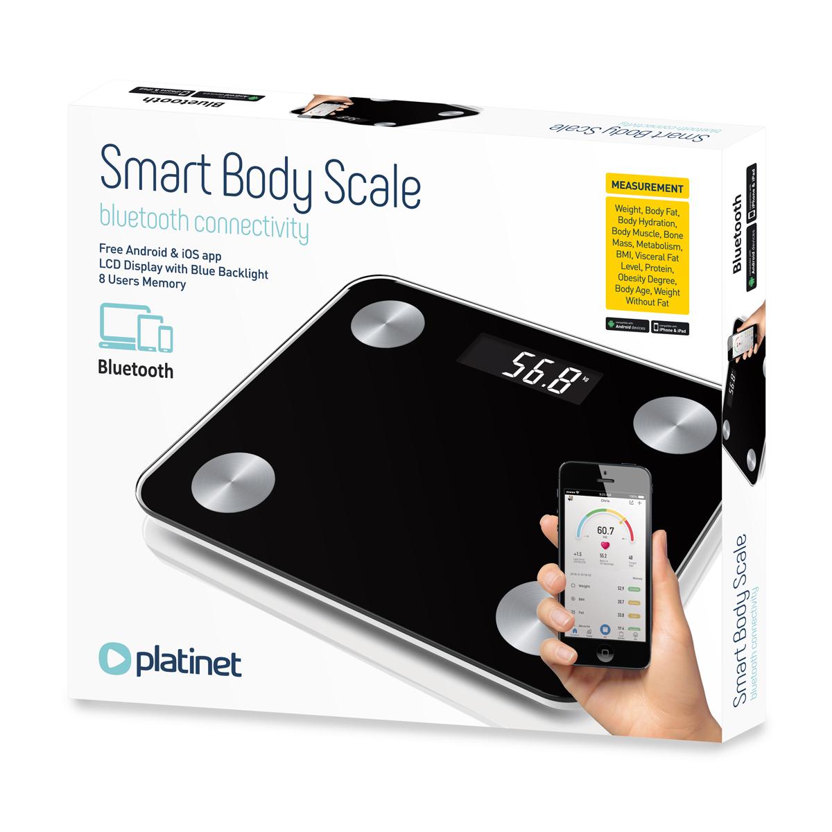 Platinet Bathroom Scales with Smart Bluetooth | PBSBT26B
