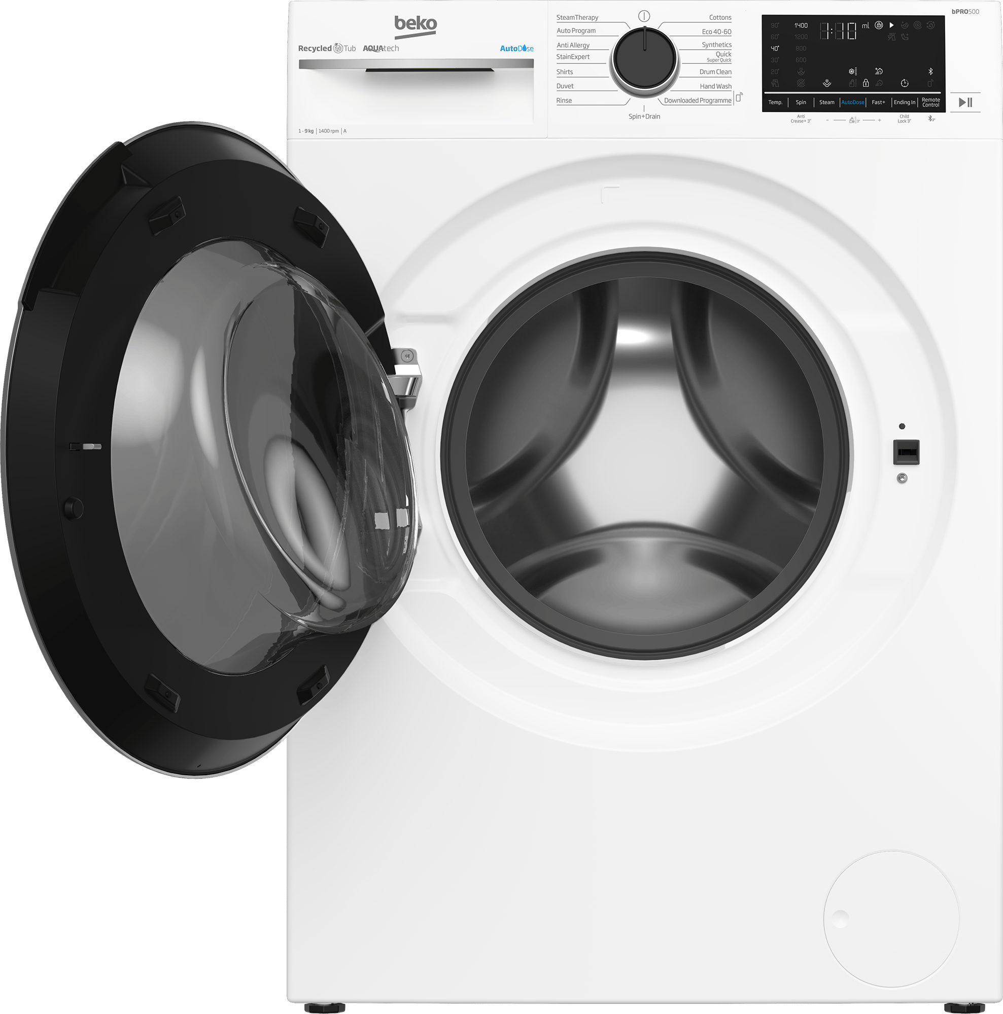 Beko Freestanding 9kg 1400rpm Washing Machine With AutoDose | B5W5941DW