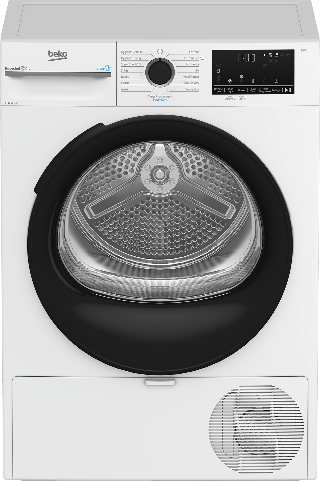 Beko 12kg Heat Pump Tumble Dryer with SteamCure Technology | BM3T31233W