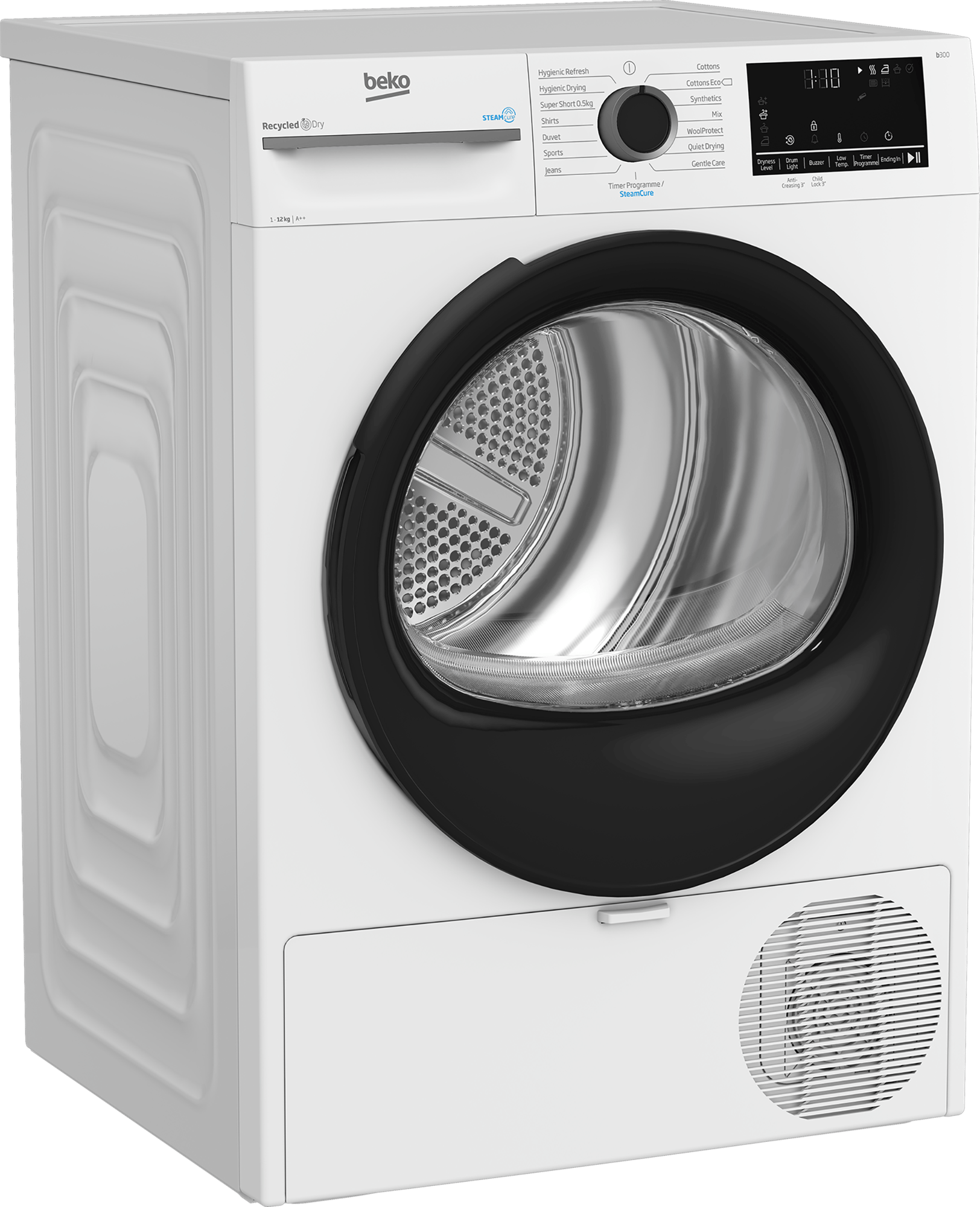 Beko 12kg Heat Pump Tumble Dryer with SteamCure Technology | BM3T31233W