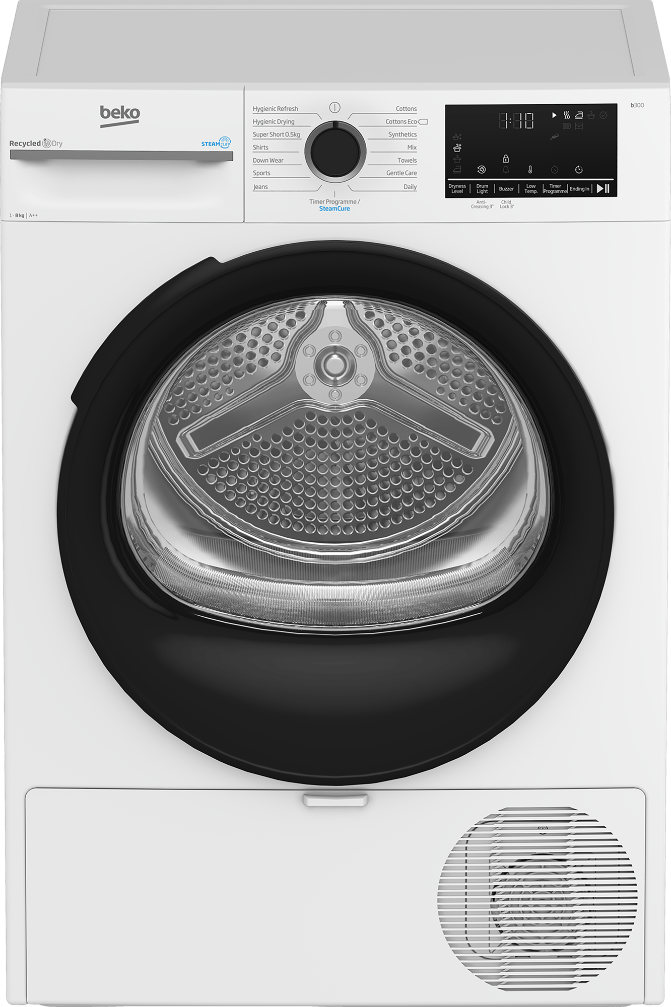 Beko 8kg Heat Pump Tumble Dryer with SteamCure Technology | BM3T3833NW