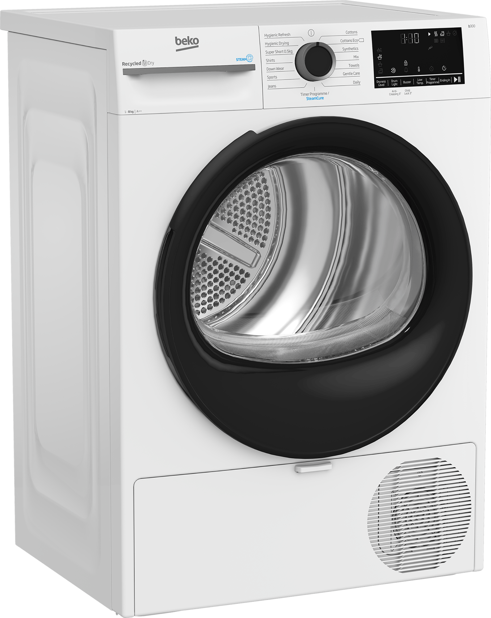 Beko 8kg Heat Pump Tumble Dryer with SteamCure Technology | BM3T3833NW
