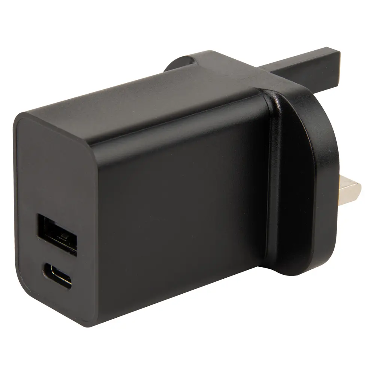 SLx FastCharge Twin USB-C and USB-A Charger – Black