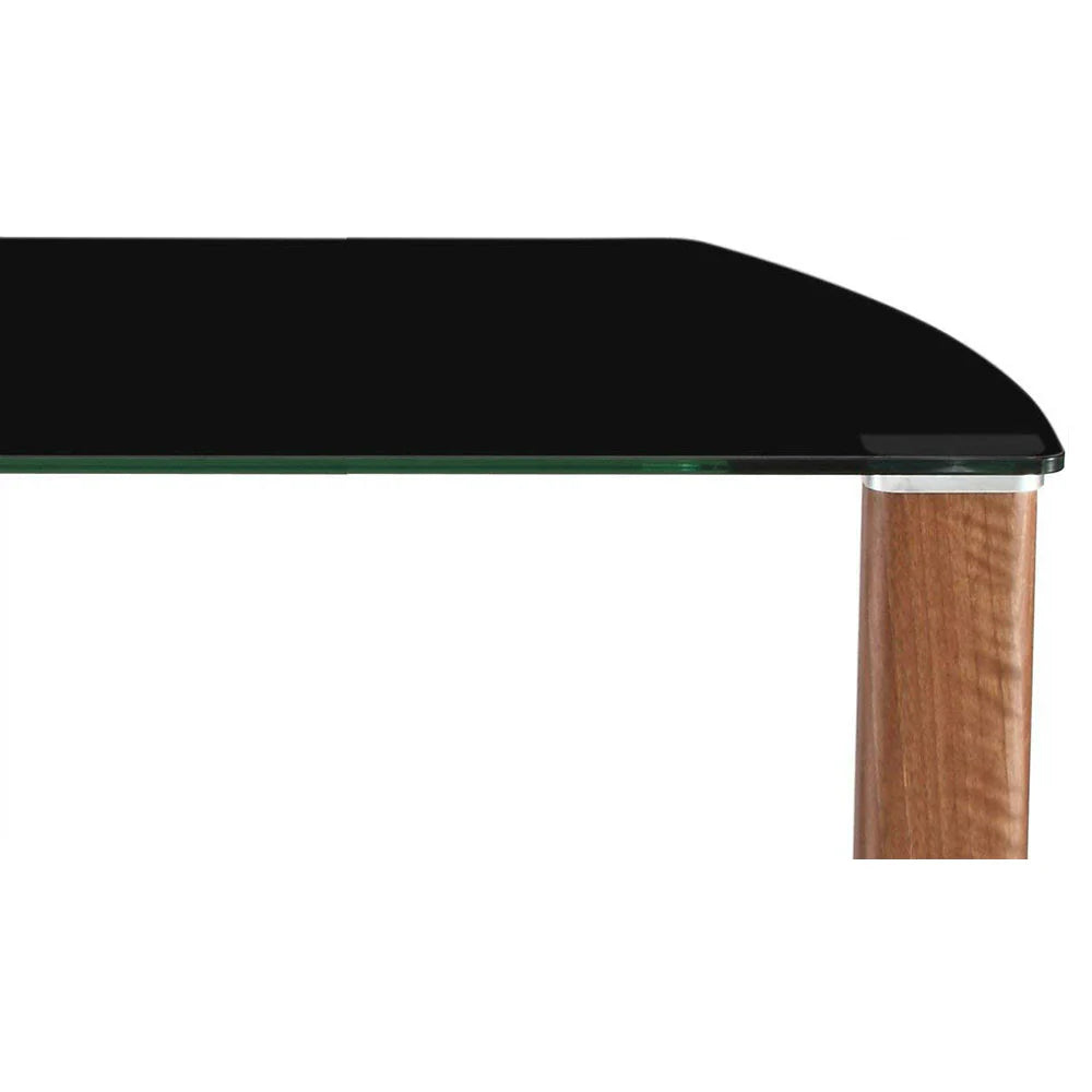 Alphason Century Stand 1200mm, Up to 55" - Walnut & Black Glass | ADCE1200-BLK