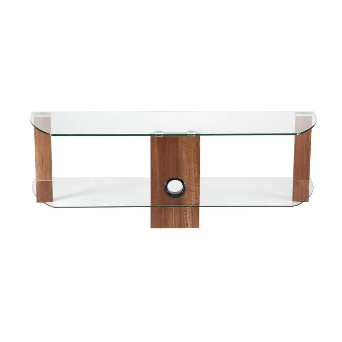 Alphason Century Stand 1500mm, Up to 70" - Walnut & Clear Glass | ADCE1500-WAL