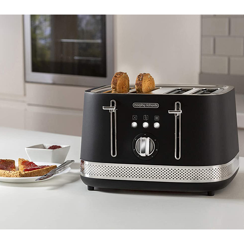 MORPHY 4 SLICE MATT BLACK ILLUMINATION TOASTER | 248020