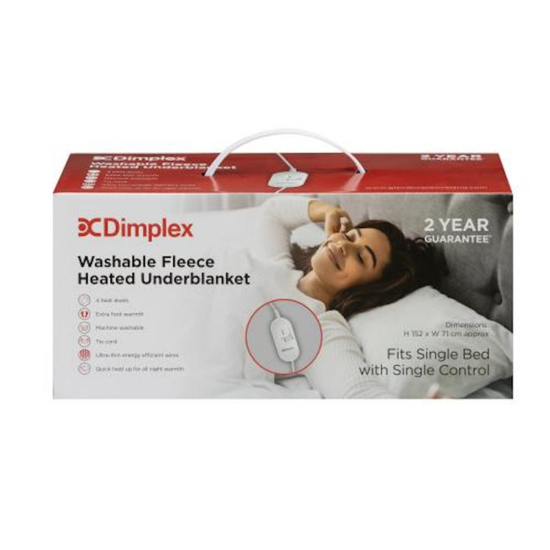 Dimplex Single Washable Fleece Heated Underblanket