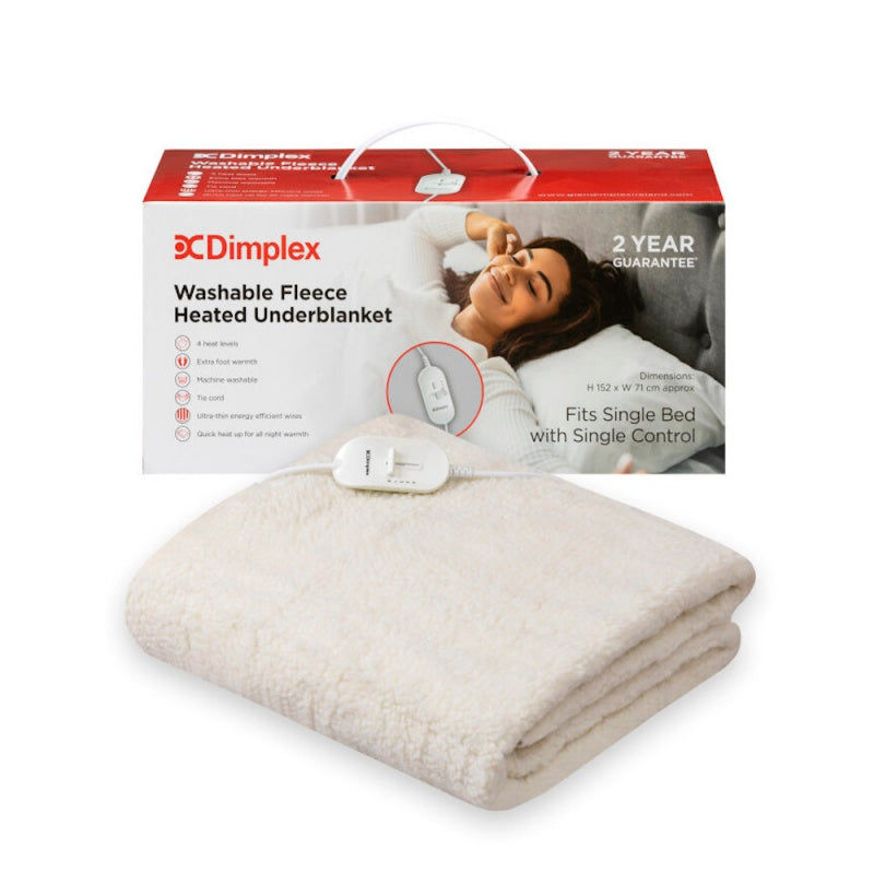 Dimplex Single Washable Fleece Heated Underblanket