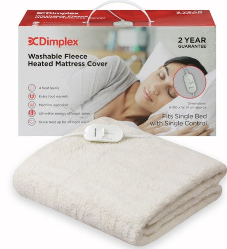 Dimplex Single Fleece Heated Underblanket – Single Control