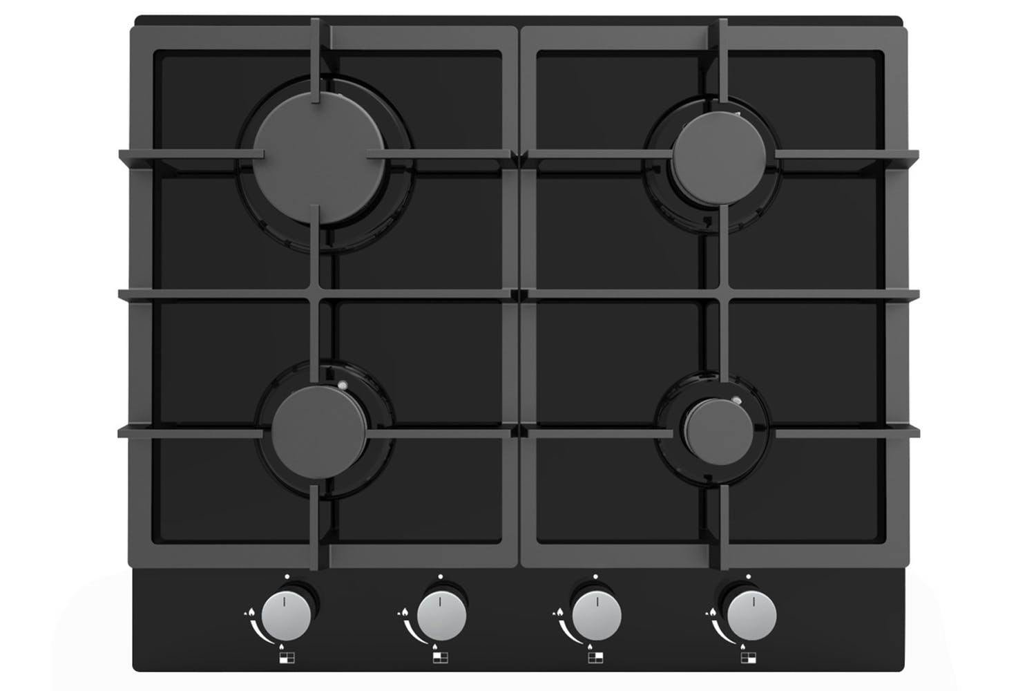 Cata 60 cm Gas-on-Glass Hob Black