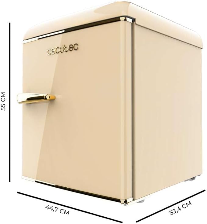 Cecotec Table Top Retro Fridge with Chiller Box Gold Cream | 02129