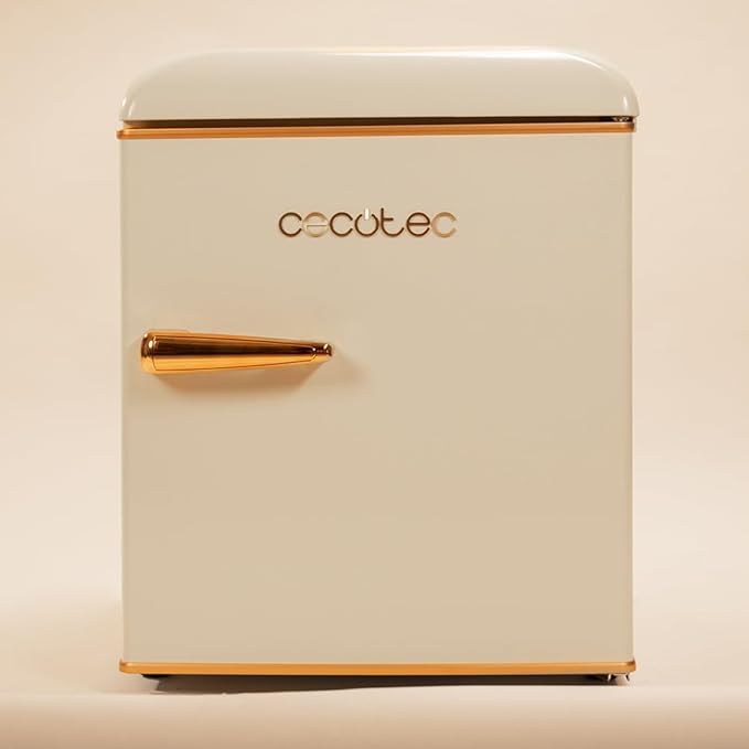 Cecotec Table Top Retro Fridge with Chiller Box Gold Cream | 02129