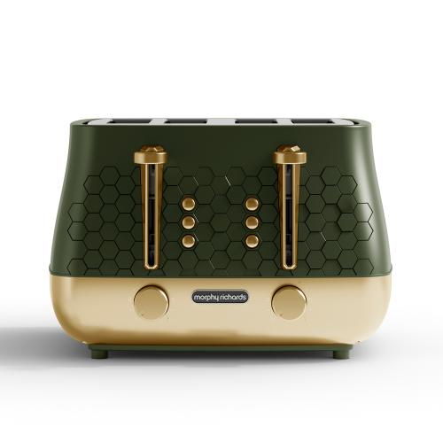 MORPHY CASSINI OLIVE GREEN 4 SLICE TOASTER | 243022