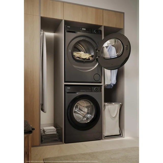 HAIER X Series 5 HD90-D357GU1-UK WiFi-enabled 9 kg Heat Pump Tumble Dryer - Graphite
