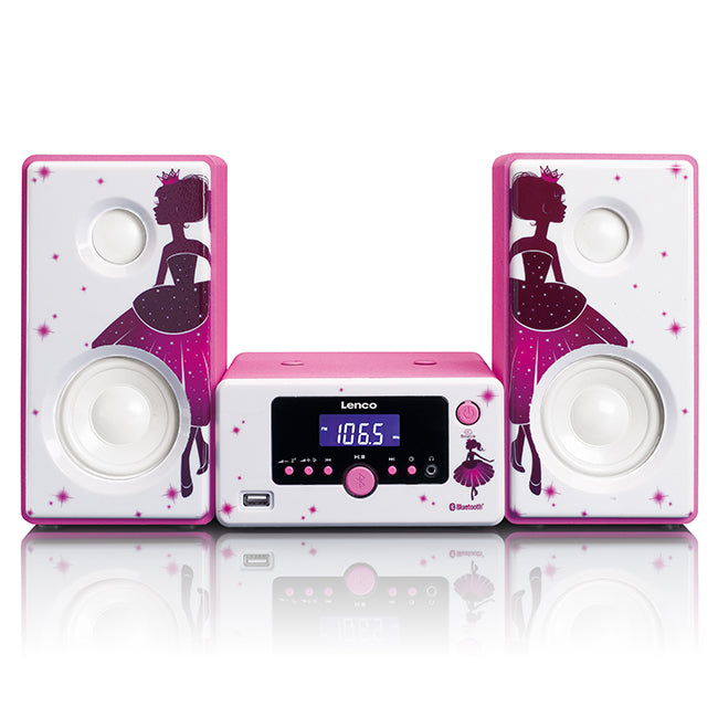 Lenco MC‑020 Princess Micro Music System – FM Radio, Bluetooth, USB & AUX