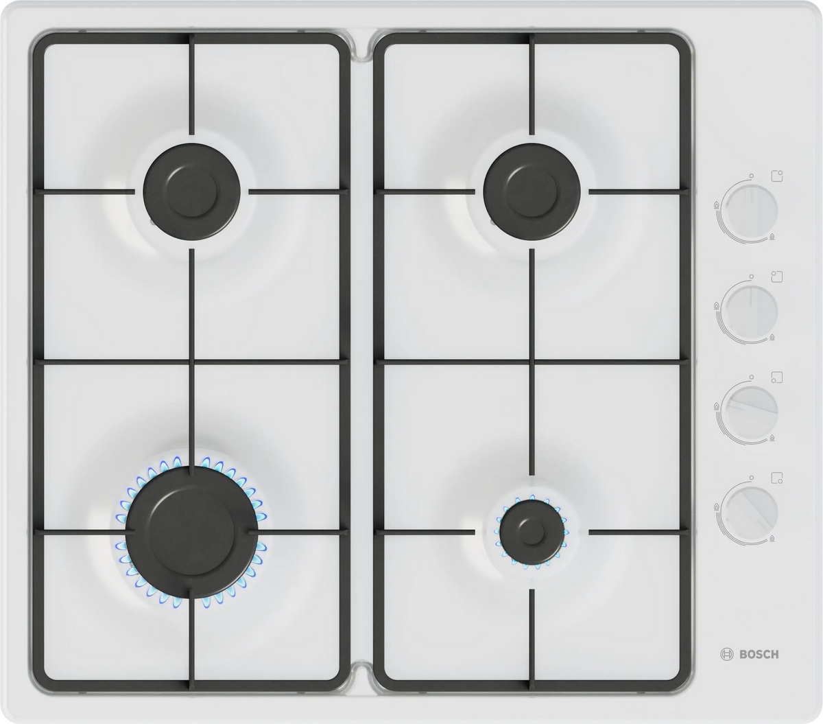 Bosch Series 2 60CM 4 Burner Gas Hob - White | PBP6B2K60