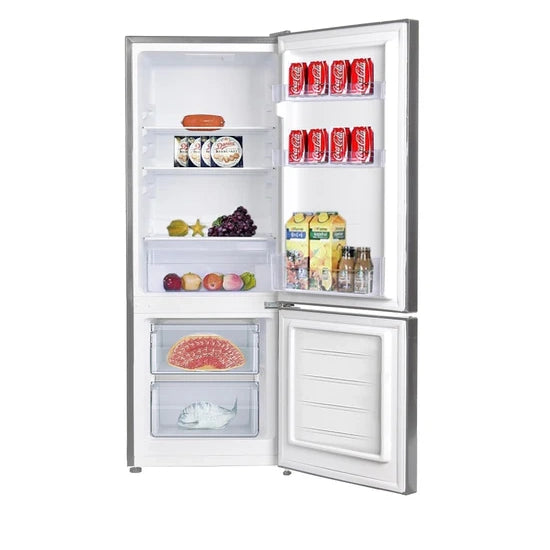 PowerPoint Smart Frost Fridge-Freezer – 205 L, Stainless Steel Finish