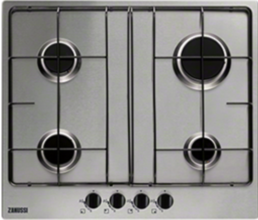 Zanussi 60 cm Built-In Stainless Steel Gas Hob – 4 Burners