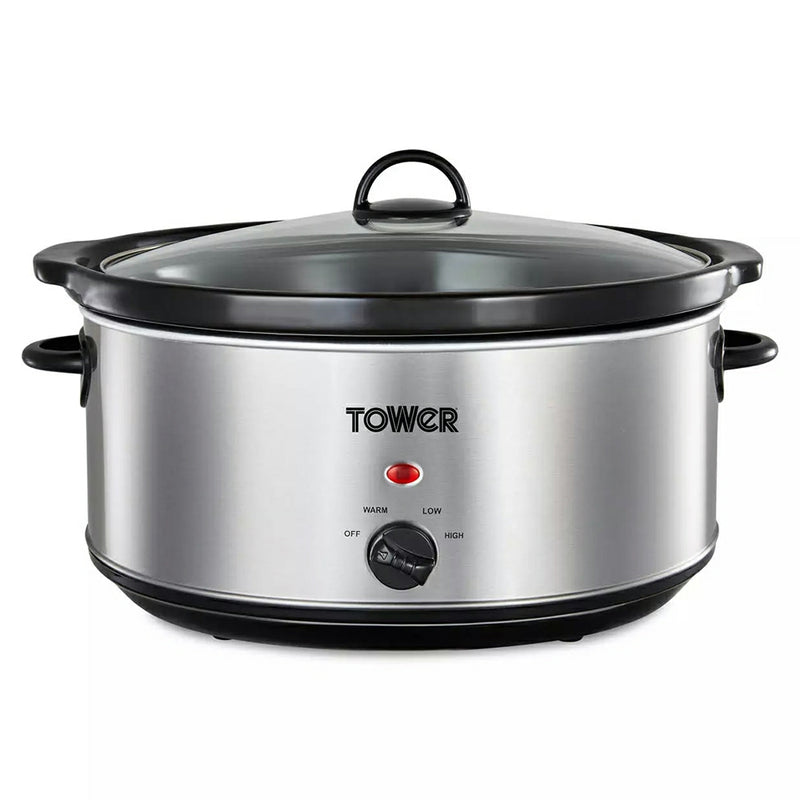 Tower 6.5L Slow Cooker - Stainless Steel | T16040Y