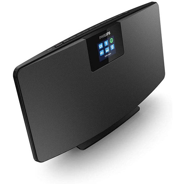 Philips TAM2805/10 Audio DAB + Radio Internet Radio (DAB+/FM, Wi-Fi, Multi-Pairing Bluetooth, Spotify Connect, Alarm Function, Stereo Sound, TFT Display, Slim Design), Black ds