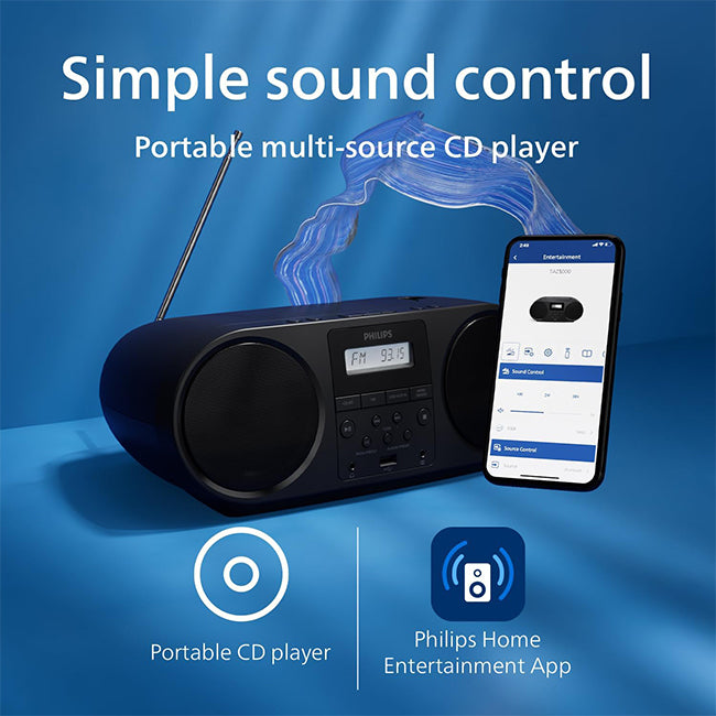 Philips TAZ5000/10 CD Soundmachine, All-in-one CD/FM Radio Player