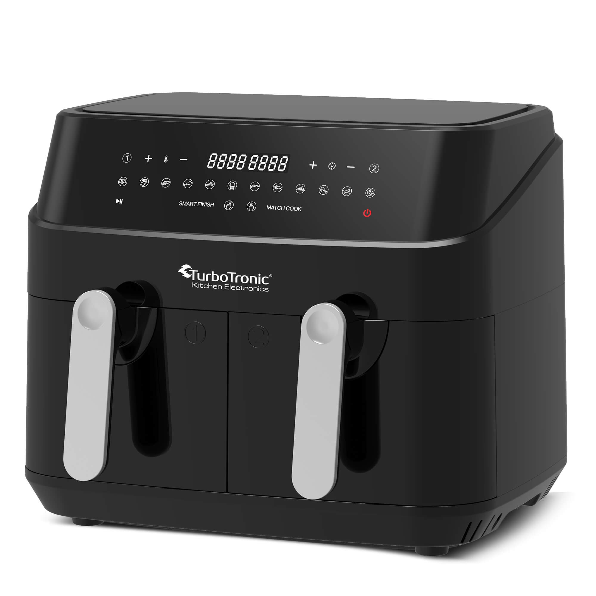 TurboTronic 9 L Dual Basket Air Fryer – Digital, XXL