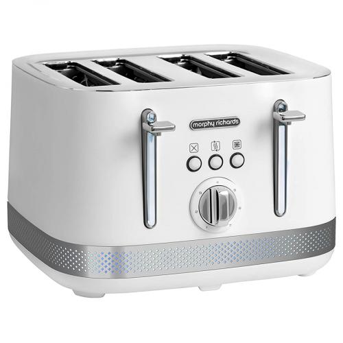 MORPHY 4 SLICE MATT WHITE ILLUMINATION TOASTER | 248021