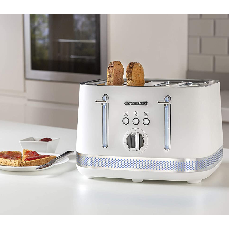 MORPHY 4 SLICE MATT WHITE ILLUMINATION TOASTER | 248021