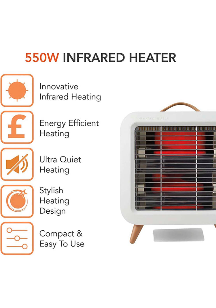 Warmlite Desk Infrared Heater 550W - White | WL42016