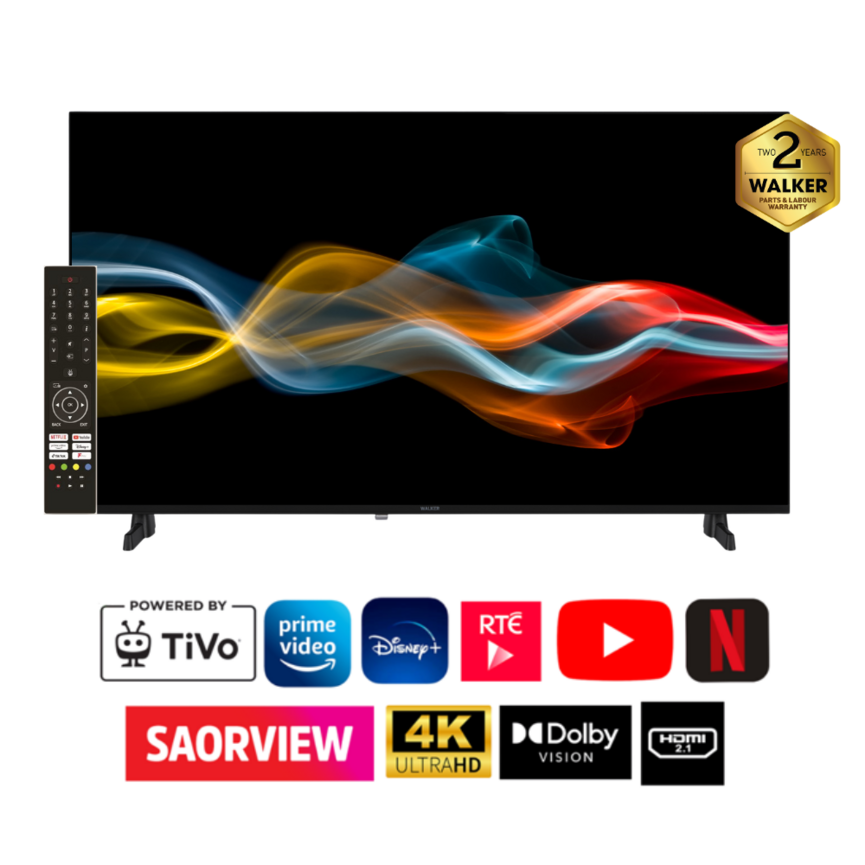 Walker 50" 4K, Smart TiVo, Borderless, TV | WP4K50261