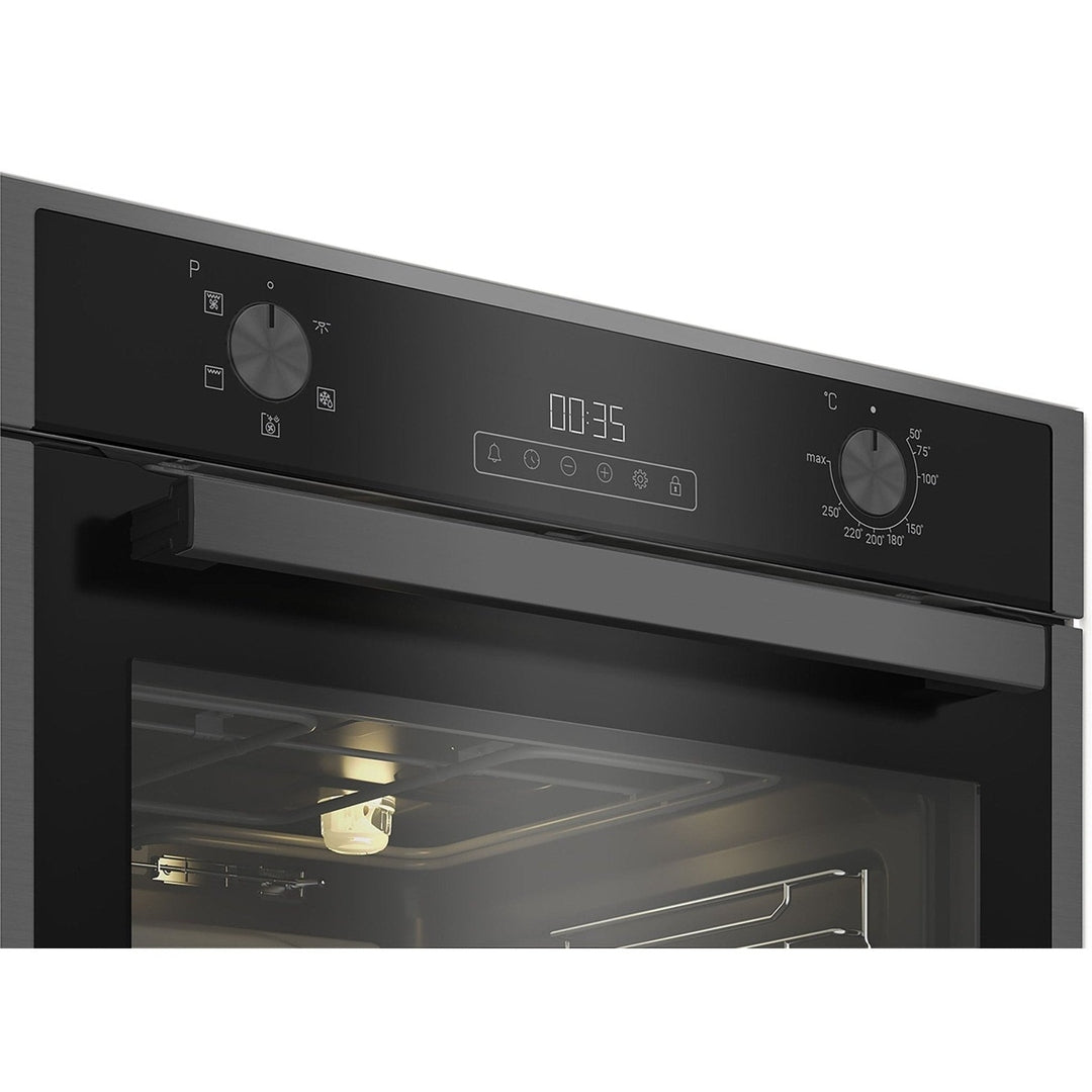 Blomberg Single Fan Oven 72L Capacity Dark Steel | ROEN9202DX Blomberg Oven Ben Sweeney Electrical Euronics