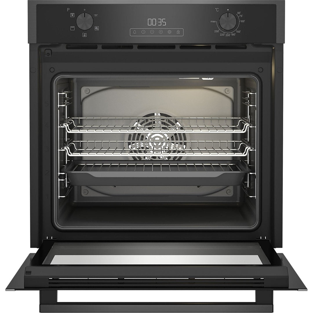 Blomberg Single Fan Oven 72L Capacity Dark Steel | ROEN9202DX Blomberg Oven Ben Sweeney Electrical Euronics