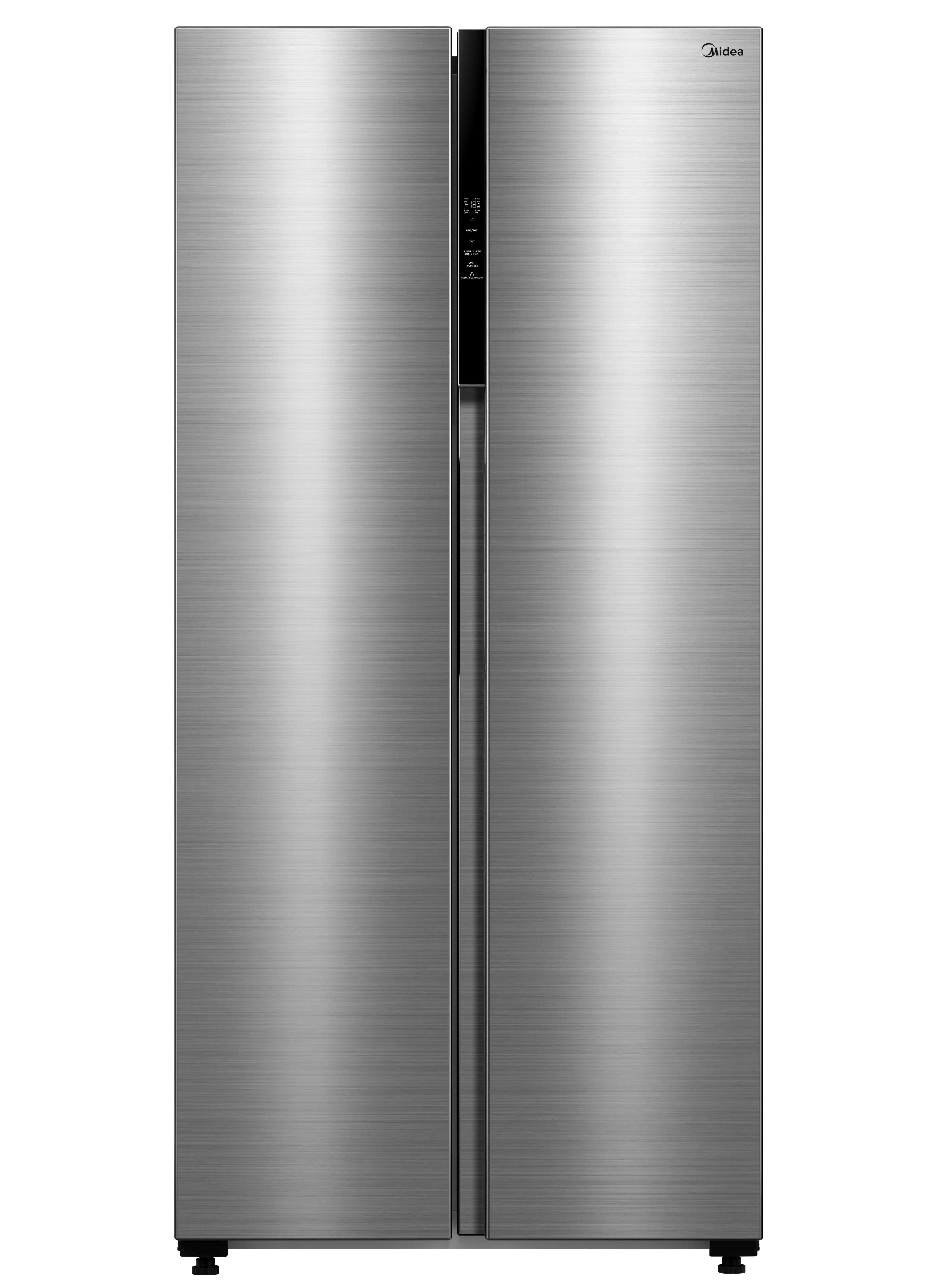Midea American‑Style Fridge Freezer 460L – Stainless Steel